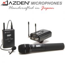 Azden 330LH 330UPR+35BT+35HT 阿兹丹DV摄像机用一拖二无线手持领夹话筒麦克风 广播级一托二无线采访话筒